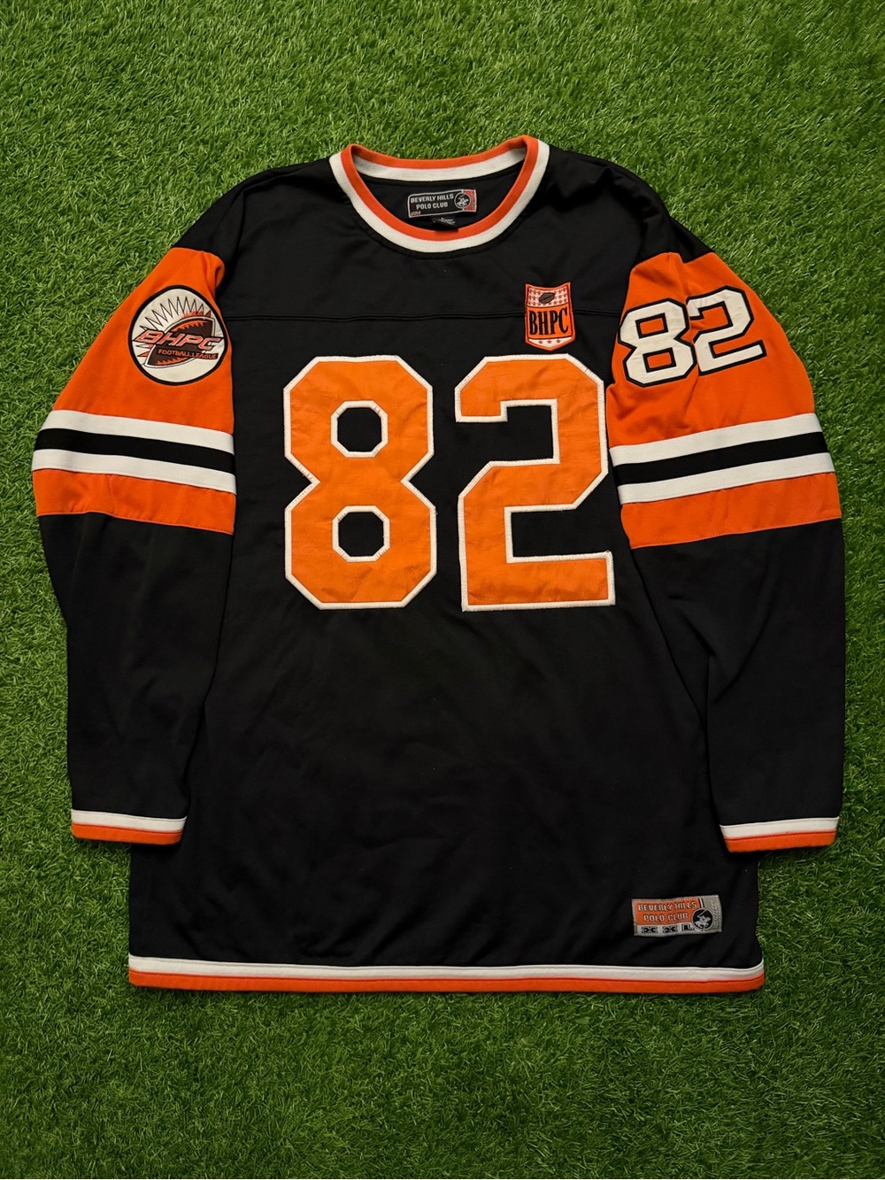 Black and orange Beverly Hills Polo Club Football jersey